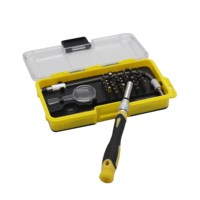 Ensemble de tournevis de précision professionnel de 34 pièces, boîte à outils en plastique, kit d'outils personnalisé, vente en gros Vde