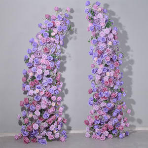 Decoración de Flores Artificiales Estilo Cuerno de Toro, Color Violeta Púrpura CY, para Propuesta de Matrimonio, Boda, Modelo 205 - Product Image 3