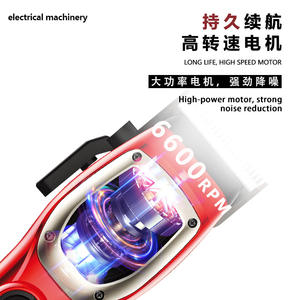 เครื่องตัดผมไฟฟ้าเคเมอิ 18 ซม. จอแสดงผลดิจิตอล ปรับระดับได้ ใช้ในบ้าน ชาร์จ USB ได้ กำลังแรง - Product Image 4