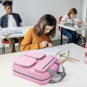 Échantillon gratuit, sac à fermeture éclair BSCI avec poignée, plusieurs poches, organiseur de classe, grand classeur à fermeture éclair de 2 pouces - Product Image 4