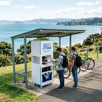 Kiosque de désinfection de casques de sécurité pour les parkings et les centres de transport public avec corps métallique anti-corrosion