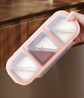 Boîte à lunch Bento en acier inoxydable pour adulte sans BPA Conteneur de stockage de nourriture étanche à 3 compartiments pour le bureau au micro-ondes