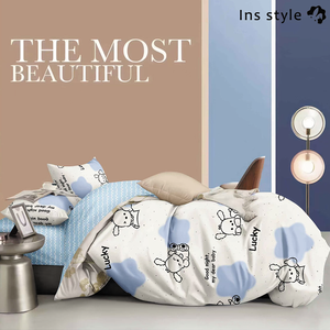 Bộ chăn ga gối đệm thỏ hoạt hình 3D phong cách hiện đại bán chạy, dùng được quanh năm, 4 món - Product Image 2