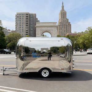 Carrito de Comida Móvil Único de Estilo Vintage para la Venta de Comida Callejera en Houston, con Hot Dogs, Pizza, Hamburguesas, Barbacoa de Carbón y Cocina <span class=keywords><strong>Completa</strong></span> - Product Image 4