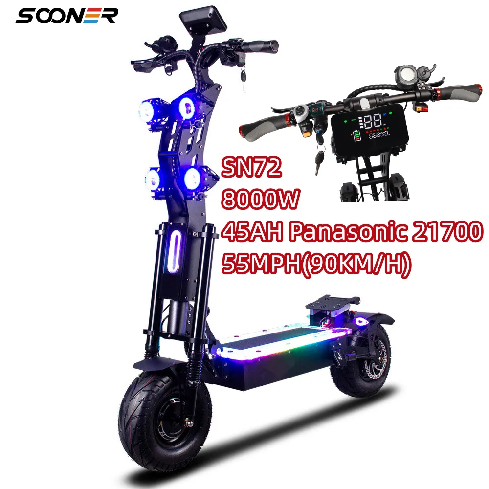 電動スクーター高速電動スクーター電動バイク強力なオフロード電動スクーター72V 8000Wデュアルモーター
