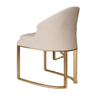 Chaises de salle à manger de luxe italiennes haut de gamme, modernes, en acier inoxydable, en cuir PU, contemporaines, fauteuil de loisirs pour la maison et le bureau