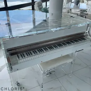 Kllier-Piano de HG-186A para el hogar, instrumento de teclado musical, muebles de cristal