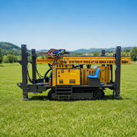 Machine de forage de puits d'eau, compresseur d'air DTH, plateforme diesel, forage de puits de 300 m de profondeur