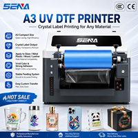 Mesin Cetak Stiker Film AB Roll to Roll A3 UV DTF Transfer Printer untuk Label Kristal, Casing Ponsel, Botol, Gelas