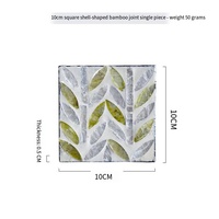 Sous-verre isolant coloré en forme de coquillage, tapis résistant à la chaleur, style bohème, écologique, fait main, diamètre 30 cm, pour café