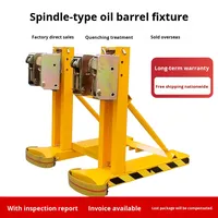 Pince à fût double en acier robuste pour chariot élévateur, type bec d'aigle, pour la manutention de fûts et de seaux, capacité maximale. Hauteur de levage : Aucune rotation