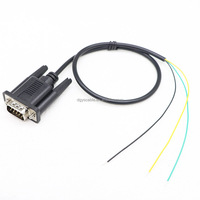 Cable Serie Rs232 DB9P Macho a Cable ABIERTO NEGRO