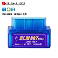 Mini Escáner OBD2 ELM 327 de 16 Pines, Herramienta de Diagnóstico de Automóviles Compatible con Android y Apple iPhone, Accesorio Interior