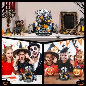 Tarjeta de Feliz Halloween - Tarjetas y Sobres 3D con Castillo Espeluznante, Tarjetas de Regalo con Calabazas Horribles - Product Image 5