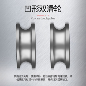 Polea de cable de acero Kanle para exteriores, doble eje, deslizante, para escalada en roca, montañismo y entrenamiento. - Product Image 2