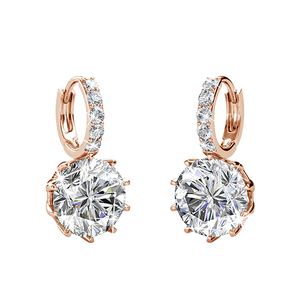 All'ingrosso moda popolare <span class=keywords><strong>orecchini</strong></span> pendenti da donna alla moda 18K oro bianco placcato con cristalli Swarovski per impegni quotidiani - Product Image 3
