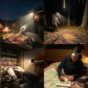 Outdoor Brightest 9 Modes Rechargeable Head Lamp <b>USB</b> Torch Headlamp 2leds 18650 Headlamp for Construction Work Head Torch - Product Image 2