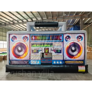 5M巨大インフレータブルラジオ型エアブローサウンド機器、ロゴ印刷可能、音楽祭装飾、ナイトクラブイベント広告用 - Product Image 1