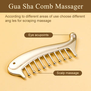 Peine de Masaje para el Cuero Cabelludo de Aleación de Zinc Kinwong, Herramienta para Raspado de Meridianos, para el Crecimiento del Cabello, Alivio del Estrés, Spa, con 1 Año de Garantía - Product Image 3
