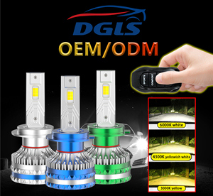 DGLS F12 Điều Khiển Từ Xa 120W 12000lm 3 Màu H4 H7 H11 <span class=keywords><strong>LED</strong></span> Đèn Pha Bóng Đèn 3000K/4300K/6500K <span class=keywords><strong>LED</strong></span> Đèn Pha Bóng Đèn Luces <span class=keywords><strong>LED</strong></span> Cho Xe - Product Image 6