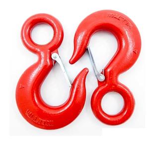 G80 Sling <strong>Hook</strong> <strong>with</strong> Safety <strong>Latch</strong> for Lifting in Heavy Industry and Mining Applications - Product Image 1