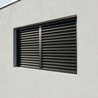 Lames d'ombrage fixes extérieures en aluminium anti-tempête et anti-pluie, 1,0 mm/1,2 mm, avec moustiquaire, durables et écologiques