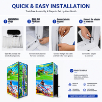 Espositore Portatile in Alluminio Economico e Personalizzabile con Illuminazione e Insegna per Eventi di Marketing
