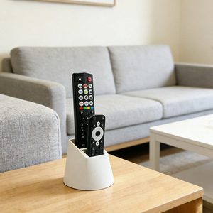 Modern Eco-Friendly Portable Plastic <b>Remote</b> <b>Control</b> Holder 4 Slot Living Room Storage Box <b>TV</b> Storage Stationery Home Organizer - Product Image 5