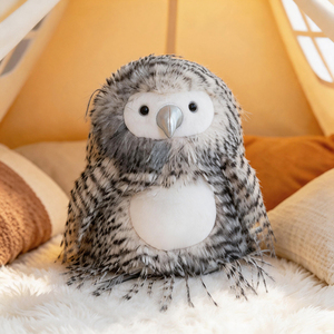 Pronta Consegna All'ingrosso Peluche Gufo Mini Morbido Carino Kawaii Due Misure Pelliccia Soffice con Patch Viso Bianco Regalo Festivo Animale di Peluche - Product Image 3
