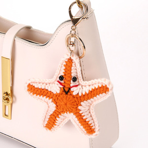 Porte-clés en crochet d'animal marin, requin <span class=keywords><strong>et</strong></span> tortue, en fil tricoté, pour sœurs - Product Image 2