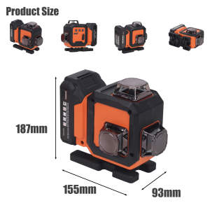 Nivel Láser Industrial <span class=keywords><strong>con</strong></span> Pantalla Digital - 20V de Potencia, 16 Líneas, Carcasa de Goma - Product Image 5