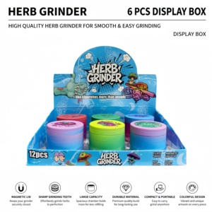 Custom Modern 4-Part Metal Manual <b>Grinder</b> for Flower Dry <b>Herb</b> Tobacco for Smoking Accessories - Product Image 1