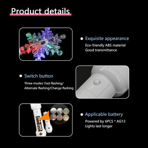 Đa-Màu Sắc Phát Sáng Bông Tuyết Dính Với <span class=keywords><strong>LED</strong></span> Disco Bóng Trẻ Em Của Giáng Sinh Nhấp Nháy Đồ Chơi Magical <span class=keywords><strong>LED</strong></span> Bông Tuyết Cây Đũa Phép - Product Image 4