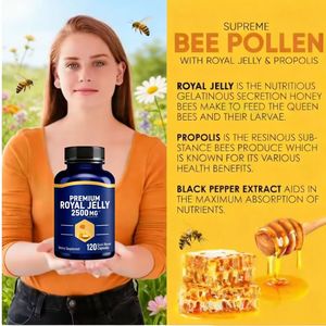 Compléments alimentaires végétaliens à base de <span class=keywords><strong>gelée</strong></span> <span class=keywords><strong>royale</strong></span> et de miel 500mg 1000mg en gélules pour adultes - Product Image 3