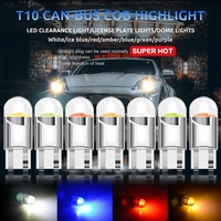KEVANLY COB LED Auto T10 W5W WY5W 168 501 Nouvelle ampoule de plaque d'immatriculation de voiture, lumière de stationnement, lumière latérale de porte, ampoule d'instrument