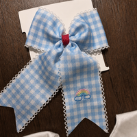 Ensemble de nœuds pour cheveux en gingham faits à la main, avec ruban gros-grain à dentelle festonnée, nœud papillon personnalisé avec initiales pour animaux de compagnie, chiens de petite taille, enfants et filles, vente en gros