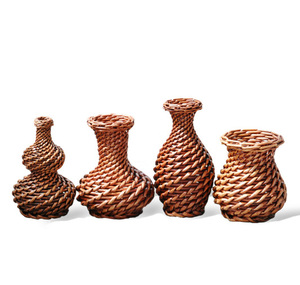 Jarrón <span class=keywords><strong>de</strong></span> <span class=keywords><strong>mimbre</strong></span> para decoración del hogar, jarrón europeo <span class=keywords><strong>de</strong></span> <span class=keywords><strong>mimbre</strong></span>, artículos <span class=keywords><strong>de</strong></span> decoración para el hogar - Product Image 1
