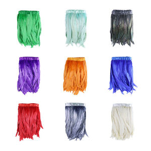12-14 Inch Groothandel Lange Haan Geverfde Cocktail Veren Stof Franje Trim Voor Carnaval Kostuum Kleding Hoofdtooien - Product Image 1