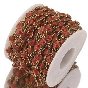 Cadena de Esmalte Brillante de Acero Inoxidable Estilo Vintage Chapado en Oro de 18K, <span class=keywords><strong>Accesorios</strong></span> de Joyería Artesanal, Cadena de Esmalte <span class=keywords><strong>Permanente</strong></span> a Granel - Product Image 6