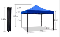 Tente de pavillon pliable professionnelle de haute qualité à double couche 3x3 imperméable toutes saisons pour les expositions commerciales
