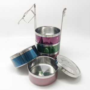 Stainless Steel <strong>Double</strong> <strong>Wall</strong> Insulated Eco-Friendly Multi-functional Multi-tier Food Storage <strong>Box</strong> 1-3L Capacity Detachable Design - Product Image 2