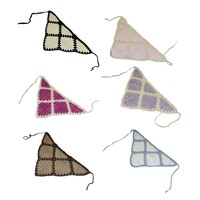 Triangulo Con Banda Cabeza Crochet Colorido Patrón lindo Turbante Bandana Pañuelo para el cabello Tie Back Head Wrap Hairbands