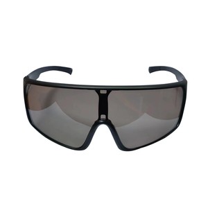 Lunettes de soleil de cyclisme élégantes unisexes, monture noire, verres gris, protection UV400, grande taille 155 mm, sports de plein air - Product Image 2