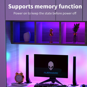 Barras de Luz LED Inteligentes Banqcn con Retroiluminación Ambiental de Inmersión, Color RGB de Ensueño, Control por App y Sincronización con Música para Decoración de Habitación <span class=keywords><strong>Gamer</strong></span> - Product Image 5