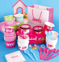 Gobelets à crème glacée en papier, boîtes en papier kraft jetables personnalisées, petits contenants alimentaires en papier kraft, boîtes rectangulaires en papier kraft, saladier