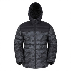 <b>Men</b> Winter Hooded Puffer <b>Jacket</b> Camouflage Print Windproof Polyester Wadding Oem Wholesale Bulk - Product Image 1