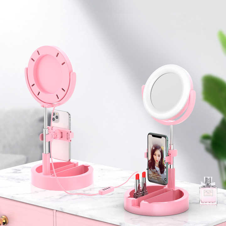 led Mirror Makeup lamp photo ring photography camera lamp beauty fill