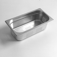 Zhongte GN 1/1 Anti-Klemm-Gastronomiebehälter aus Edelstahl mit gebürsteter Oberfläche, stapelbar, für Speisenwärmer, Hotels und Restaurants