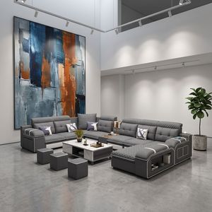Tecnologia senza lavaggio divano <span class=keywords><strong>soggiorno</strong></span> combinazione semplice moderno <span class=keywords><strong>grande</strong></span> appartamento angolo gatto graffio tessuto divano - Product Image 4