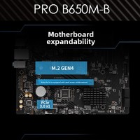 Carte mère pour ordinateur de bureau de jeu MSI PRO B650M-E AM5 Socket, nouvelle, 128 Go, avec AMD pour Ryzen 7000/8000, carte mère B650